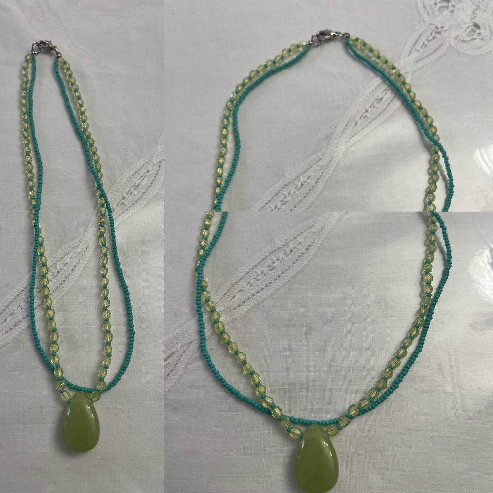 Light green Beaded Necklace